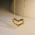 raw heart necklace