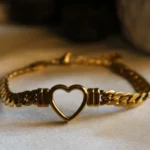 chained heart bracelet