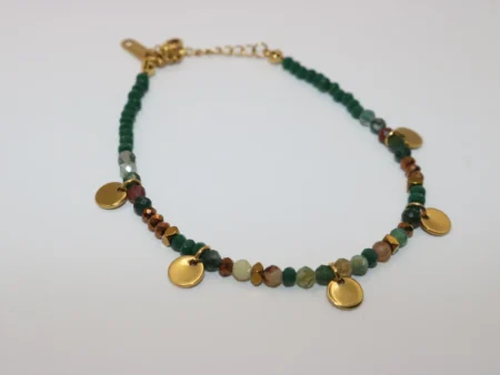 green natural stone bracelet