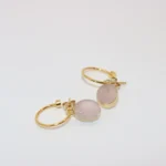 pink quartz hoops