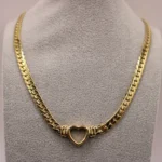 chained heart necklace