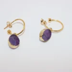 amethyst hoops