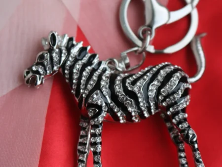 silver zebra keyring